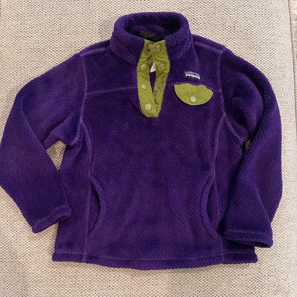 Girls Patagonia re-tool pullover size 5/6.